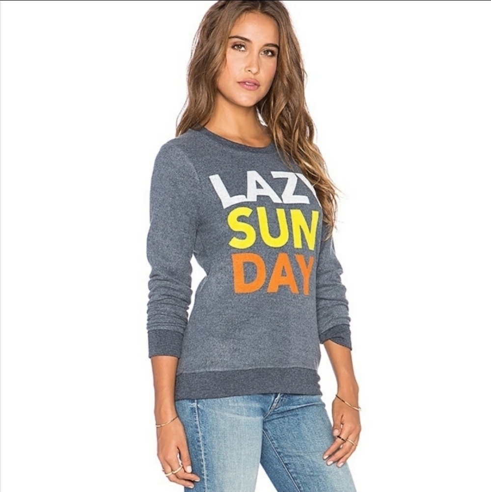 Chaser Lazy Sunday pullover brushed light sweatshirt size small